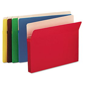 3 1/2"" Accordion Expansion Colored File Pocket, Straight Tab, Ltr, Asst, 25/Box