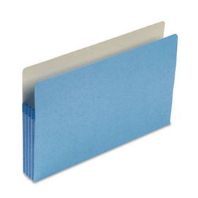 3 1/2 Inch Accordion Expansion Colored File Pocket, Straight Tab, Legal, Blue