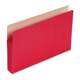 3 1/2 Inch Accordion Expansion Colored File Pocket, Straight Tab, Legal, Red