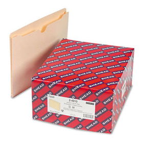 2-Ply Top File Jackets, 1"" Accordion Expansion, Letter, 11 Point Manila, 50/Box
