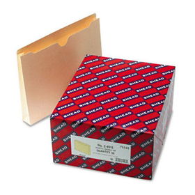 Double-Ply File Jacket, 1 1/2"" Accordion Expansion, Ltr, 11 Point Manila, 50/Box