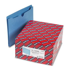 File Jackets, 2-Ply Tab and 2"" Accordion Expansion, Letter, 11 Pt, Blue, 50/Box