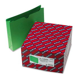 File Jacket, 2-Ply Tab and 2"" Accordion Expansion, Ltr, 11 Point, Green, 50/Boxsmead 