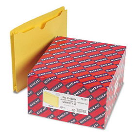 File Jacket with 2-Ply Tab and 2"" Accordion Expansion, Letter, Yellow, 50/Box