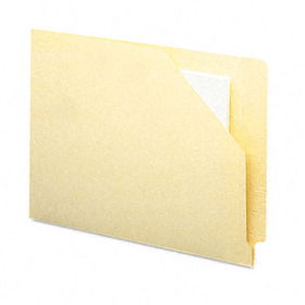 End Tab File Pockets, Cut-Away Front Corner, Letter, 11 Point Manila, 100/Boxsmead 