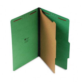 Pressboard Folder, Legal, Four-Section, Emerald Green, 10/Boxuniversal 