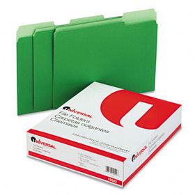 Colored File Folders, 1/3 Cut One-Ply Tab, Letter, Green, 100/Box
