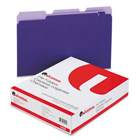Colored File Folders, 1/3 Cut One-Ply Top Tab, Letter, Violet, 100/Boxuniversal 