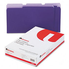 Colored File Folders, 1/3 Cut One-Ply Top Tab, Legal, Violet, 100/Box