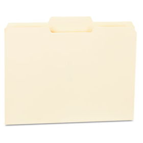 File Folders, 1/3 Cut Second Position, One-Ply Top Tab, Letter, Manila, 100/Boxuniversal 