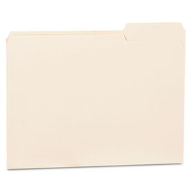 File Folders, 1/3 Cut Third Position, One-Ply Top Tab, Letter, Manila, 100/Boxuniversal 