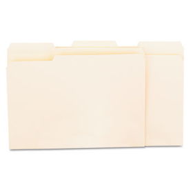 Recycled Interior File Folders, 1/3 Cut Top Tab, Letter, Manila, 100/Box
