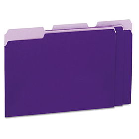 Recycled Interior File Folders, 1/3 Cut Top Tab, Letter, Violet, 100/Boxuniversal 