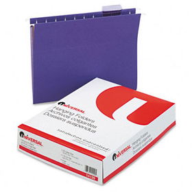 Hanging File Folders, 1/5 Tab, 11 Point Stock, Letter, Violet, 25/Box