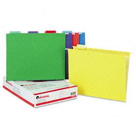 Hanging File Folders, 1/5 Tab, 11 Point, Letter, Assorted Colors, 25/Box