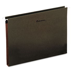 One Inch Box Bottom Hanging Folder, Pressboard, Letter, Standard Green, 25/Boxuniversal 