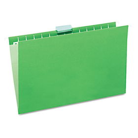Hanging File Folders, 1/5 Tab, 11 Point Stock, Legal, Green, 25/Boxuniversal 