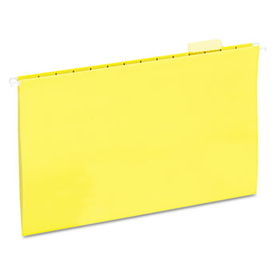 Hanging File Folders, 1/5 Tab, 11 Point Stock, Legal, Yellow, 25/Box