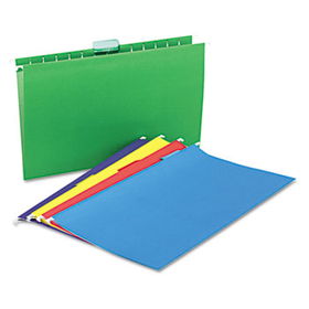 Hanging File Folders, 1/5 Tab, 11 Point, Legal, Assorted Colors, 25/Boxuniversal 