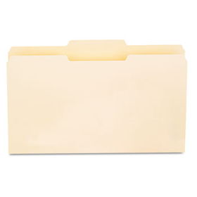 File Folders, 1/3 Cut Second Position, One-Ply Top Tab, Legal, Manila, 100/Box