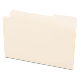 File Folders, 1/3 Cut, One-Ply Top Tab, Third Position, Legal, Manila, 100/Boxuniversal 