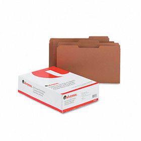 Kraft File Folders, 1/3 Cut Assorted, Top Tab, Legal, Kraft, 100/Box