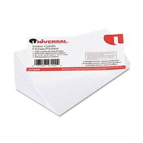 Unruled Index Cards, 3 x 5, White, 100/Packuniversal 