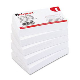 Unruled Index Cards, 3 x 5, White, 500/Packuniversal 