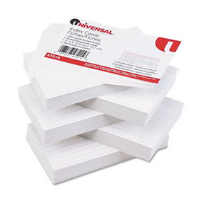 Ruled Index Cards, 3 x 5, White, 500/Packuniversal 