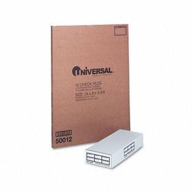 Economy Storage Box, Check/Deposit, Paper, 9 x 24 x 4, White, 12/Carton