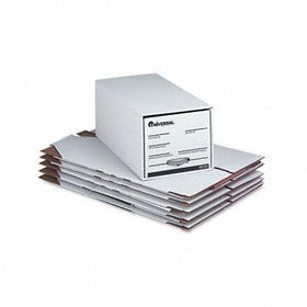 Storage Box Drawer Files, Letter, Fiberboard, 12"" x 24"" x 10"", White, 6/Carton