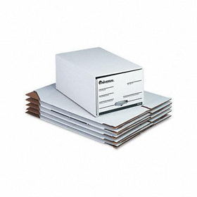 Storage Box Drawer Files, Legal, Fiberboard, 15"" x 24"" x 10"", White, 6/Carton