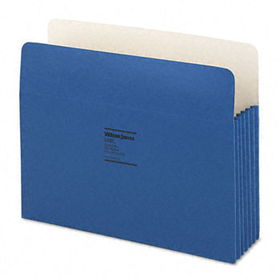 ColorLife 3 1/2 Inch Expansion Pocket, Straight Tab, Dark Blue, 25/Box