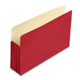 ColorLife 5 1/4 Inch Expansion File Pocket, Straight Tab, Legal, Red, 10/Box