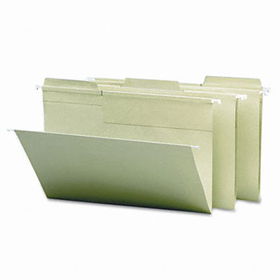 FasTab Hanging File Folders, 1/3 Tab, Legal, Moss Green, 20/Box