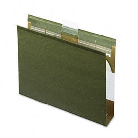 Ready-Tab Lift Tab, 2"" Capacity Hanging File Folders, Letter, Green, 20/Box