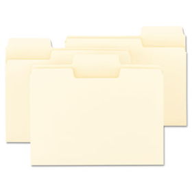 SuperTab Guide Height Reinforced Folders, Top Tab, Letter, Manila, 100/Box