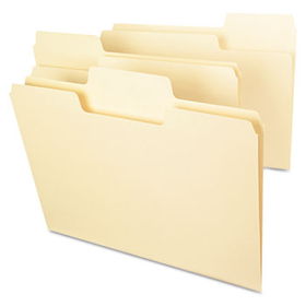 SuperTab File Folders, 1/3 Cut Top Tab, Letter, Manila, 100/Box