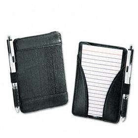 At-Hand Note Card Case Holds & Includes 25 3 x 5 Ruled Cards, Black