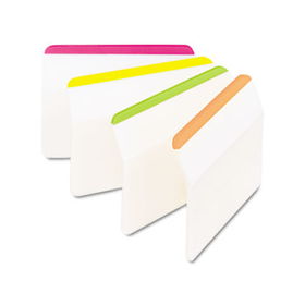 Durable Hanging File Tabs, 2 x 1 1/2, Striped, Assorted Colors, 24/Packpost 