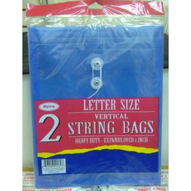 Vertical String Bag for 8.5 x 11" Papers Case Pack 48vertical 