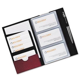 Rolodex 76650 - Rolodex Low Profile Business Card Book, 72 Card Capacity, Rose