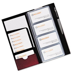 Rolodex 76651 - Low Profile Business Card Book, 96 Card Capacity, Rose