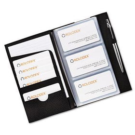 Rolodex 76658 - Low Profile Business Card Book, 72 Card Capacity, Black