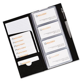 Low Profile Business Card Book, 96 Card Capacity, Blackrolodex 