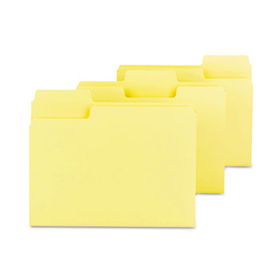 SuperTab Colored File Folders, 1/3 Cut, Letter, Yellow, 100/Boxsmead 