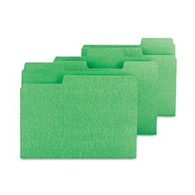 SuperTab Colored File Folders, 1/3 Cut, Letter, Green, 100/Box