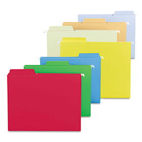FasTab Hanging File Folders, Letter, Assorted Primary, 18/Box