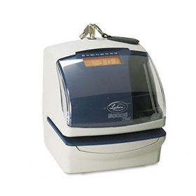 5000E Plus Electronic Time Recorder/Document Stamp/Numbering Machine, Cool Gray