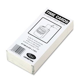 Time Card for Lathem Model 7000E, Numbered 1-100, Two-Sided, 100/Packlathem 